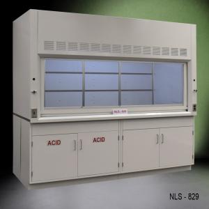 8' x 4' Fume Hood w/ ACID & General Storage  (NLS-829 G)