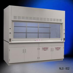8' x 4' Fume Hood w/ Flammable & General Storage Cabinets (NLS-832 R)