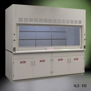 8' x 4' Fume Hood w/ ACID Storage Cabinets (NLS-830 R)