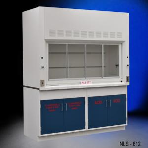 6' Fisher American Chemical Laboratory Fume Hood w/ Flammable and Acid Storage Cabinets (NLS-612 B)