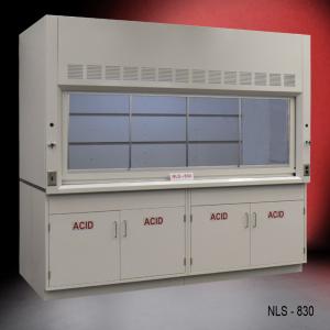 8' x 4' Fume Hood w/ ACID Storage Cabinets (NLS-830 Gr)