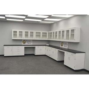 39′ Laboratory Cabinets w/ 32′ Wall Units  w/ Desks and Industrial Grade Counter Tops