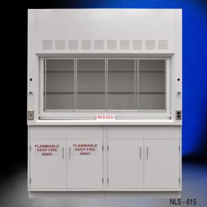 6' Fisher American Chemical Laboratory Fume Hood with Flammable & General Storage Cabinets NLS-615