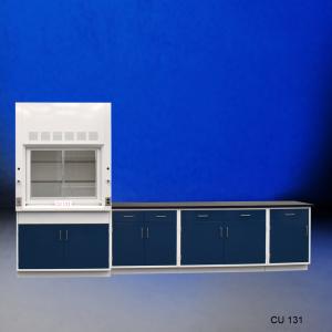 4′ Fisher American Fume Hood with General Storage & 9′ Laboratory Cabinet Group