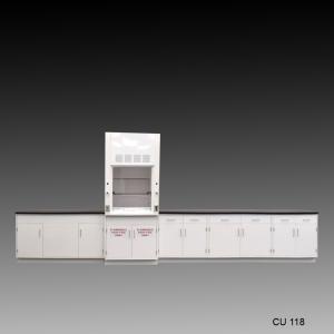 3′ Fisher American Fume Hood with Flammable Storage & 15′ Laboratory Cabinet Group