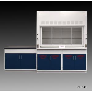6′ Fisher American Fume Hood with Two Flammable Storage Cabinets and 4′ Laboratory Cabinet Group