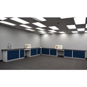 18' x 19' Fisher American Laboratory Base Cabinets w/ Sink