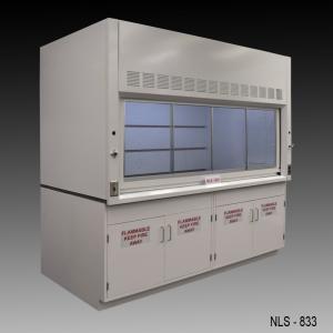8' x 4' Fume Hood w/ Flammable Storage Cabinets (NLS-833 Gr)