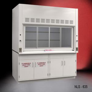 6' x 4' Fisher American Chemical Laboratory Fume Hood with Flammable & General Storage Cabinets NLS-635