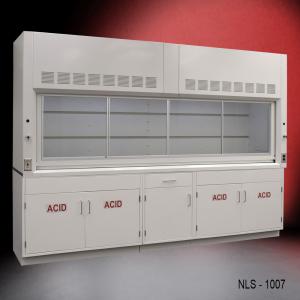 10' Fisher American Fume Hood w/ Acid Cabinets (NLS-1007)