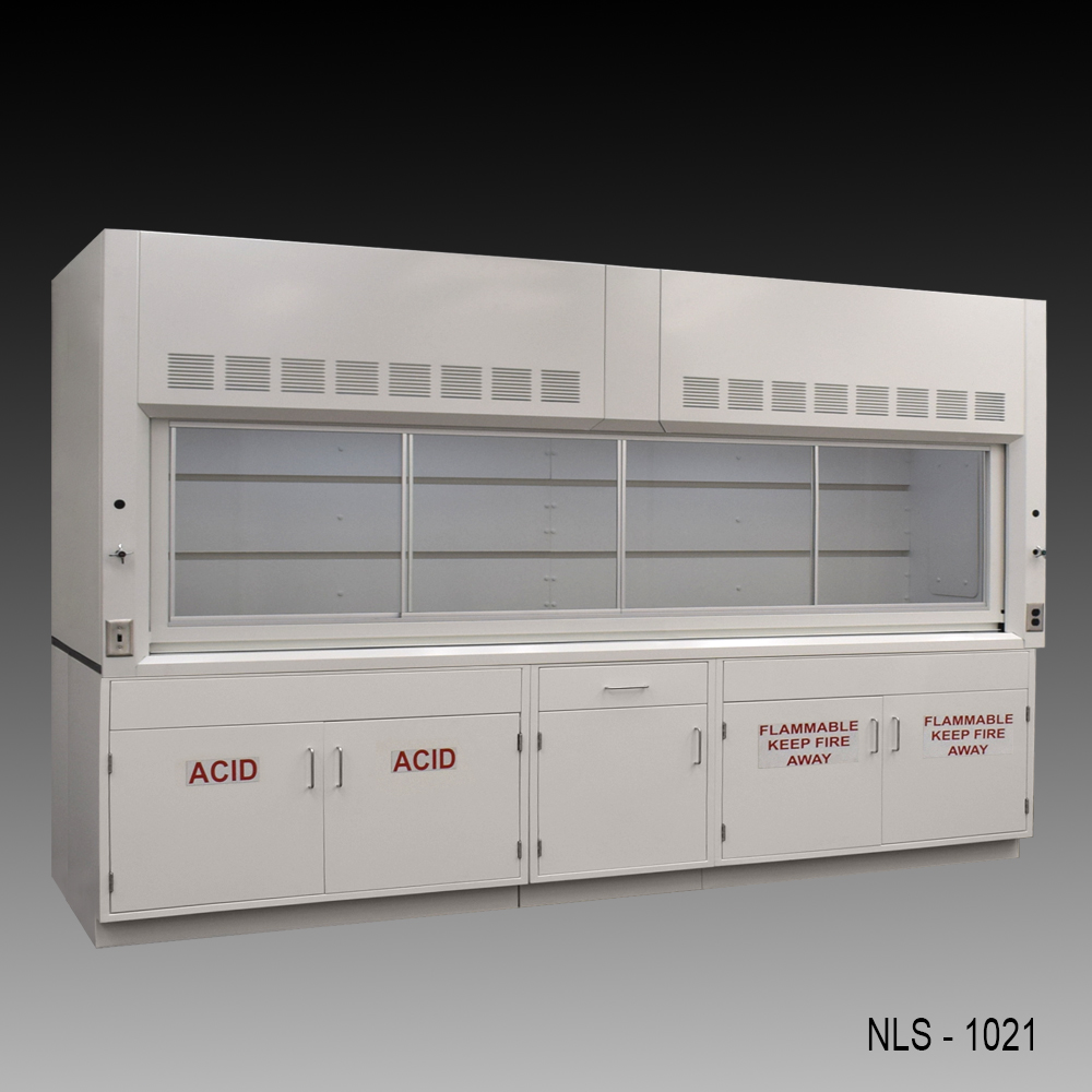10' x 48 Fume Hood w/ ACID & Flammable Storage Cabinets (NLS-1021)