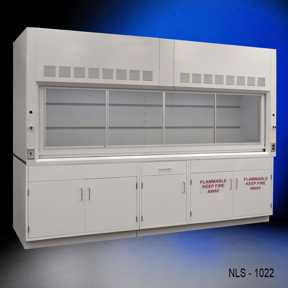 10' x 48 Fume Hood w/ Flammable & General Storage Cabinets (NLS-1022)