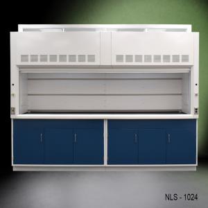 10' x 48 Fisher American Fume Hood w/ Blue General Cabinets (NLS-1024)