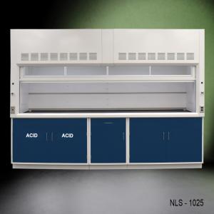 10' x 48 Fume Hood w/ Blue Acid & General Storage Cabinets (NLS-1025)