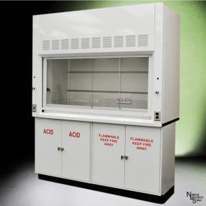 6' American Scientific Chemical Laboratory Fume Hood with Flammable and Acid Storage Cabinets NLS-604 G