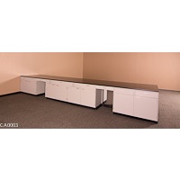 40' Fisher Hamilton Laboratory Cabinet Island Group USED casework furniture
