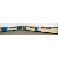 47 ft of Used Kewaunee Laboratory Cabinets / Furniture