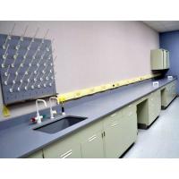 34' Fisher Hamilton Laboratory Furniture Cabinets w/ 7' Upper Cabinets with Drying Rack & Epoxy Resin Counter Tops