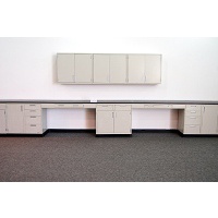 27' HAMILTON LAB CABINETS & CASEWORK W/9' WALL CABINETS