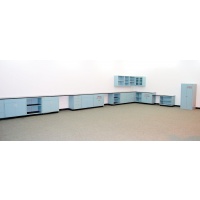 52' FISHER HAMILTON LAB CABINETS / CASEWORK W/ 10' WALL UNITS