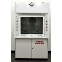 4' Kewaunee Fume Hood With Flammable Base Cabinets